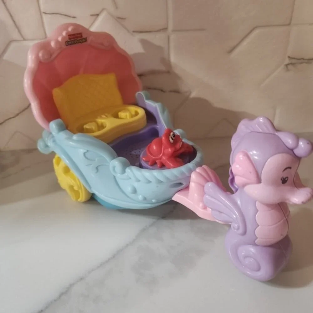 Fisher Price Little People Disney Ariel Under‎ the Sea Carriage Seahorse